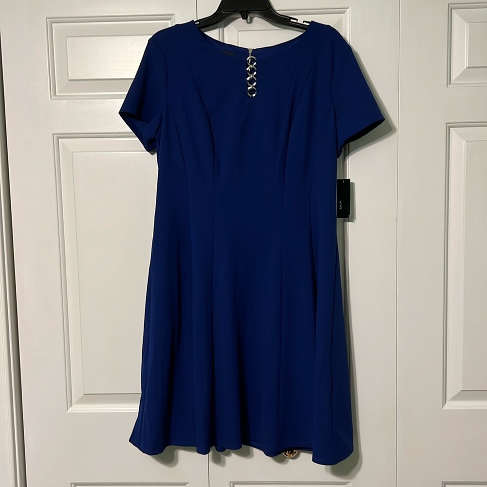Alyx Cobalt Blue Dress with Silver Details